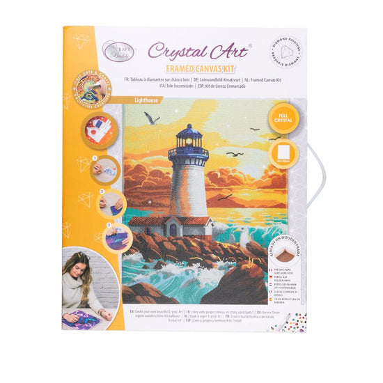 "Lighthouse" 40x50cm Crystal Art Canvas Kit Front Packaging