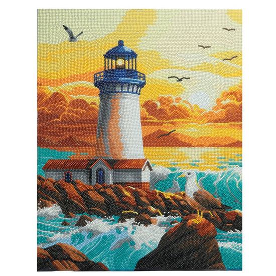 "Lighthouse" 40x50cm Crystal Art Canvas Kit Front