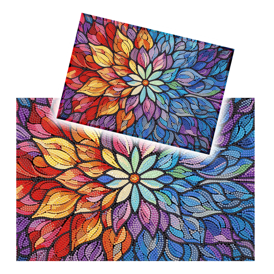 Mandala Crystal Art MDF Tray Set of 2 11