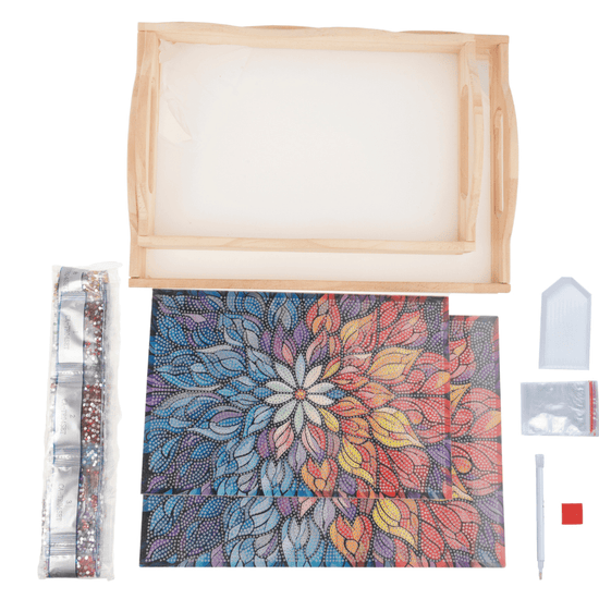 Mandala Crystal Art MDF Tray Set of 2 6