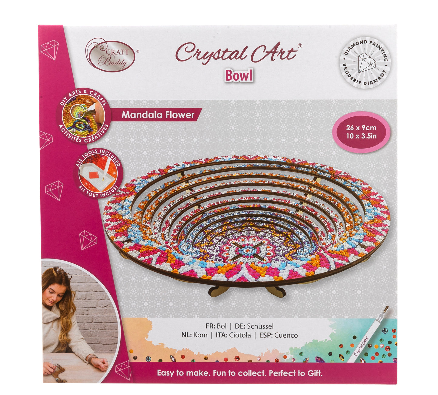 Mandala Flower Crystal Art Bowl Kit