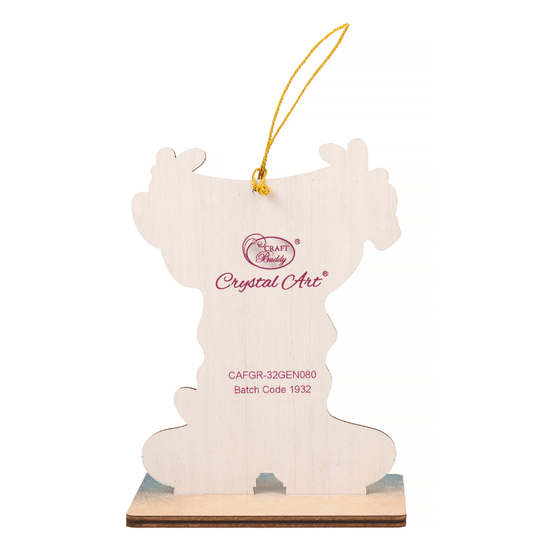 Merry Reindeer Crystal Art Hanging Buddies Decoration back