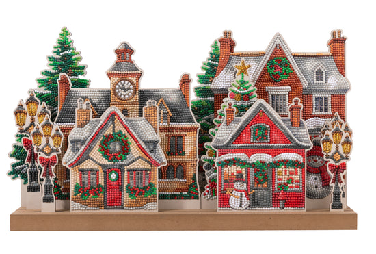 Mistletoe Lane Crystal Art 3D Buildable Scene Kit