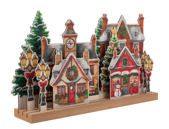 Mistletoe Lane Crystal Art 3D Buildable Scene Kit