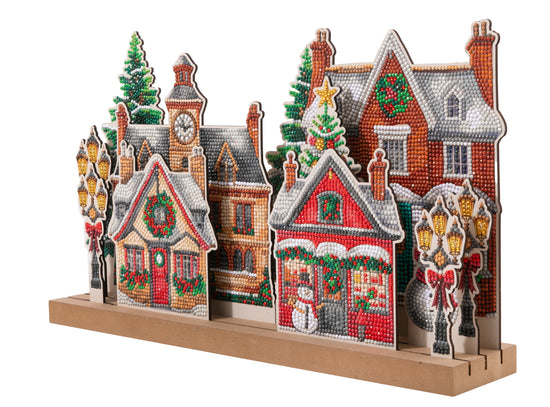 Mistletoe Lane Crystal Art 3D Buildable Scene Kit