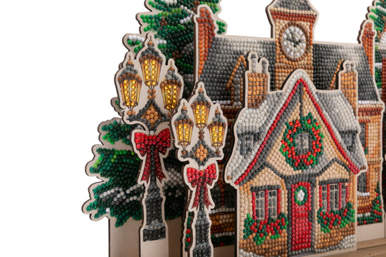 Mistletoe Lane Crystal Art 3D Buildable Scene Kit