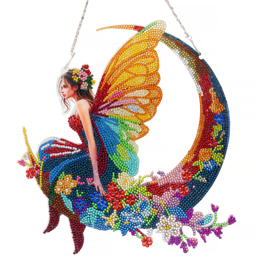 Moon Flower Fairy Crystal Art Hanging Decoration Kit