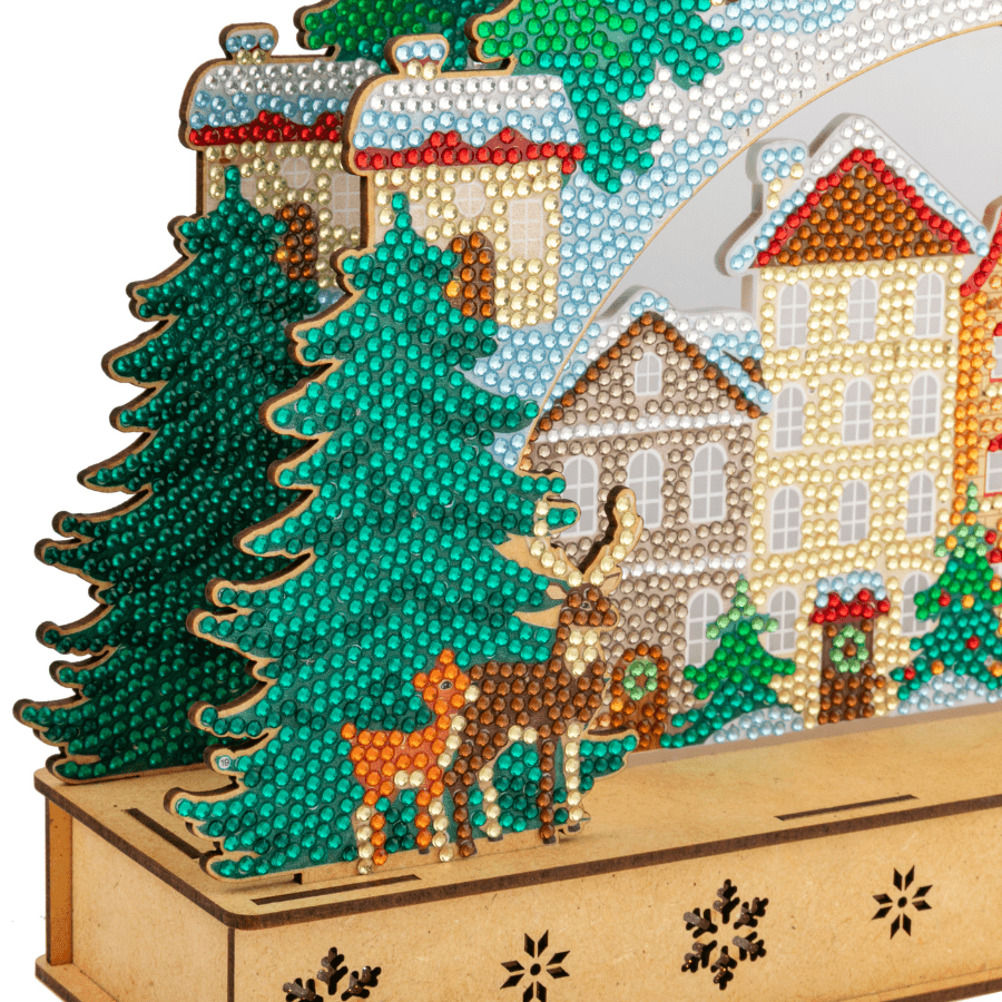 Nordic Village 3D Crystal Art Light Up Scene Kit