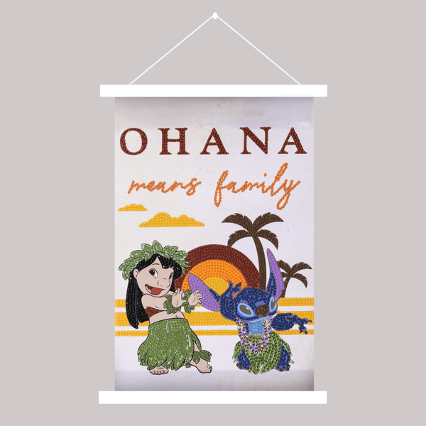 Ohana☆フォロワー様プレゼントページ Ohana Means Family Disney Mini Crystal Art Scroll Kit 20x30 ファッション雑貨