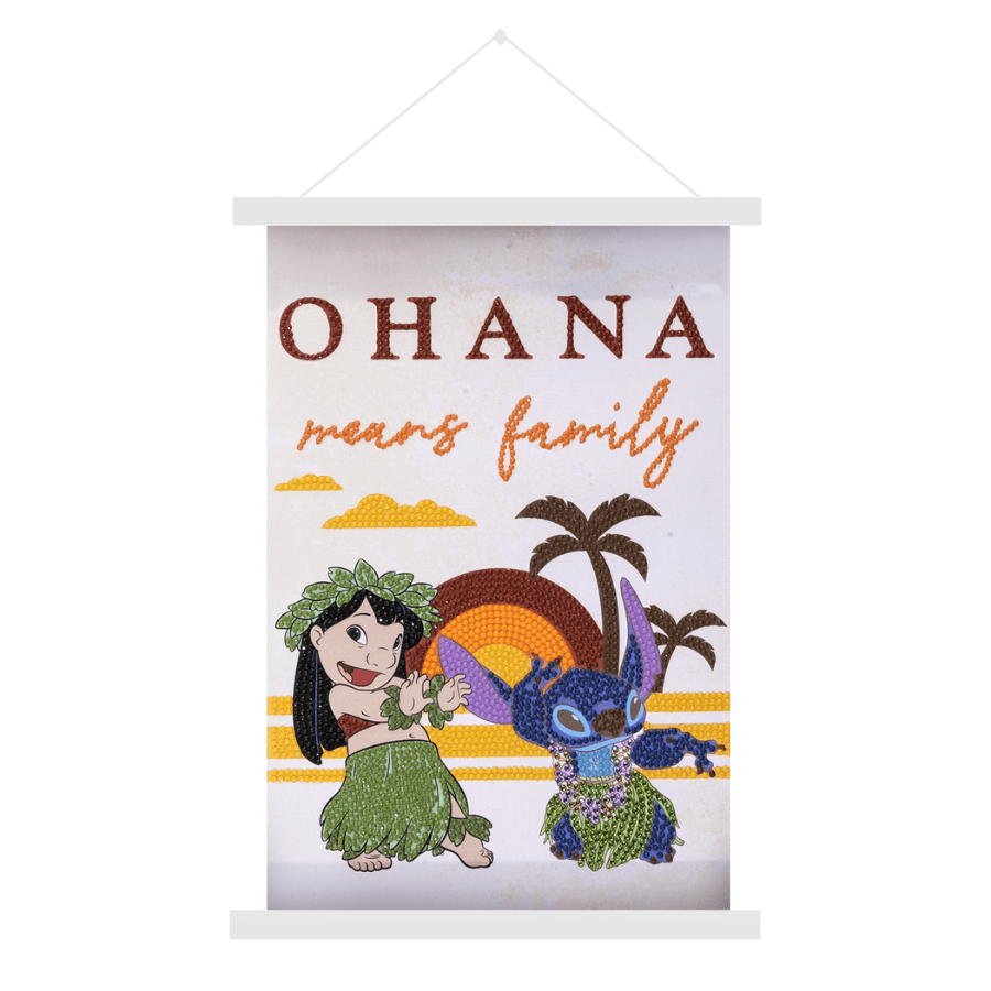 Ohana Means Family Disney Mini Crystal Art Scroll Kit 20x30