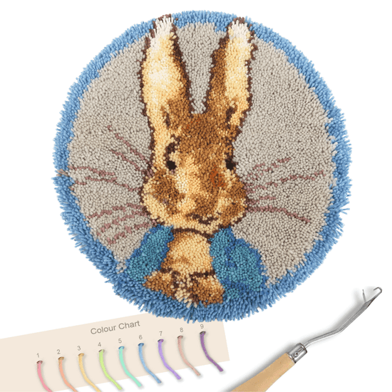 Peter Rabbit Latch Hook Round Rug 50x50 6