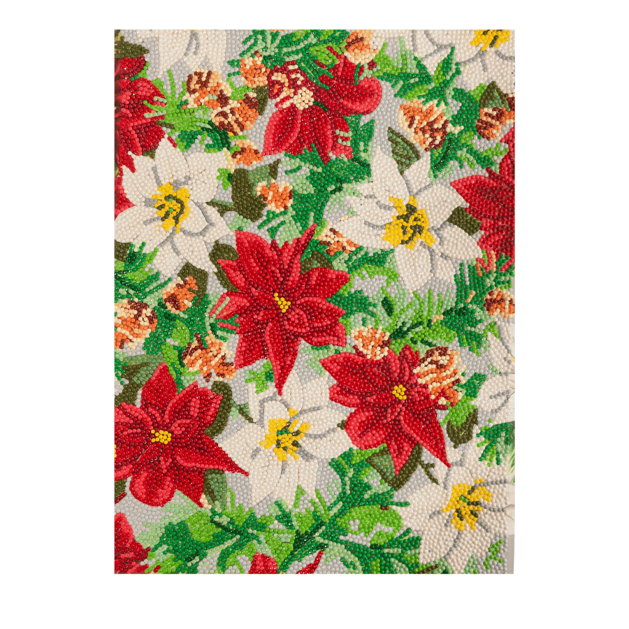 Poinsettia Crystal Art Dinner Placemat Kit complete
