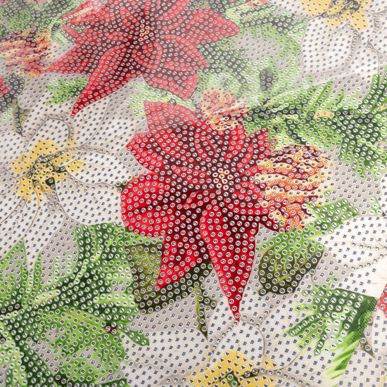 Poinsettia Crystal Art Dinner Placemat Kit template