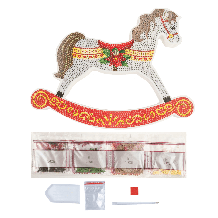 Rocking Horse Crystal Art Wooden Decoration Kit
