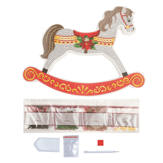Rocking Horse Crystal Art Wooden Decoration Kit
