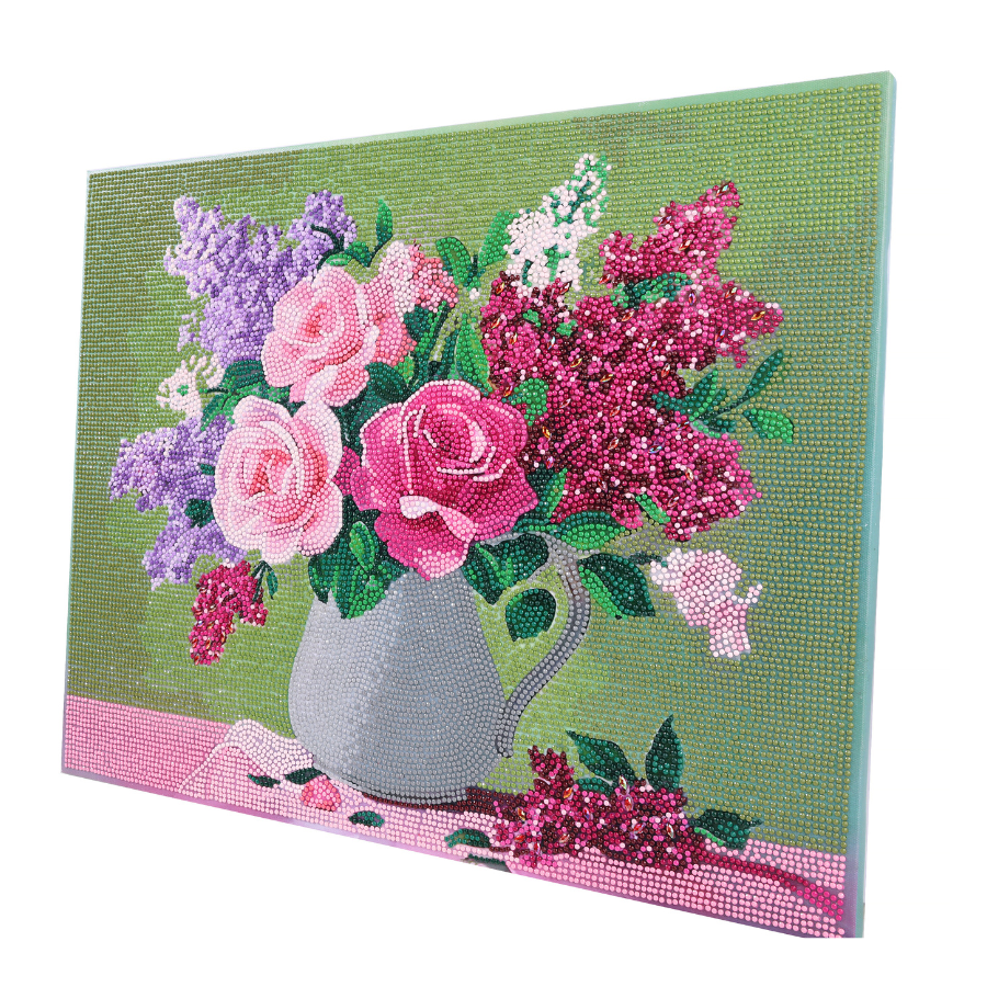 Rose & Lilac Harmony Crystal Art Framed Canvas Kit 50x40cm