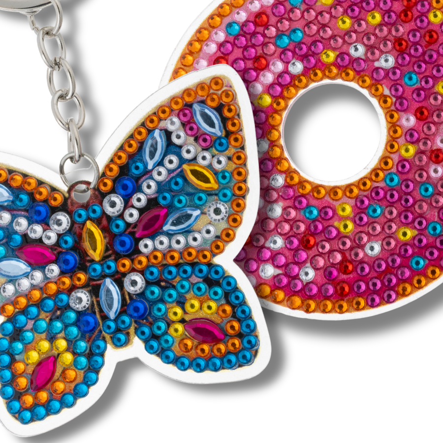 Shimmer Collection Crystal Art Keyring Kit - Set of 12 – Craft Buddy