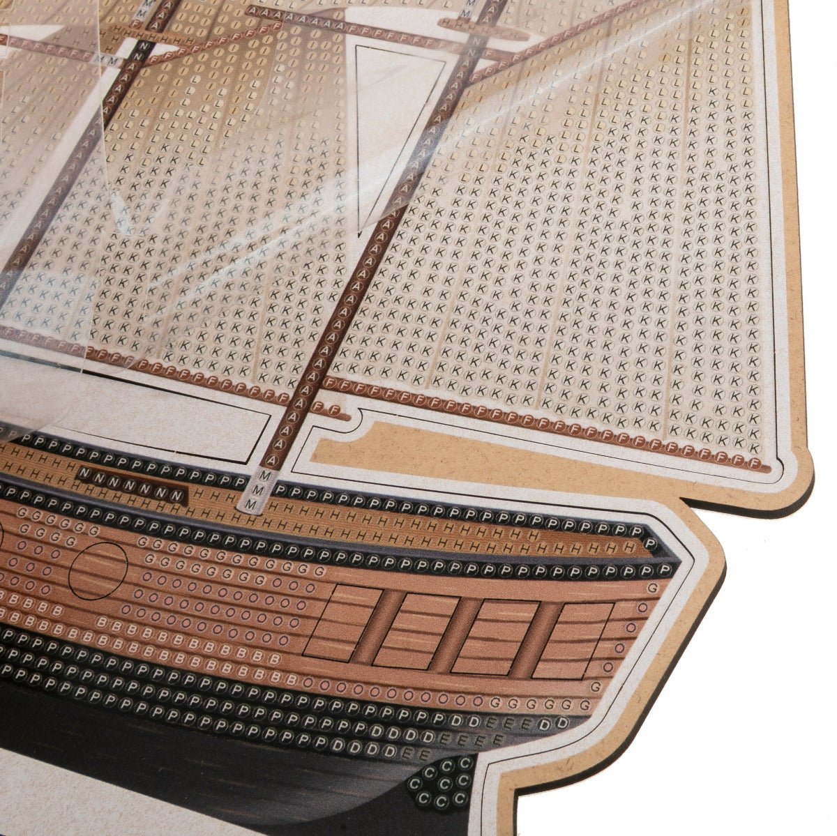 Ship Crystal Art Wooden Decoration sail