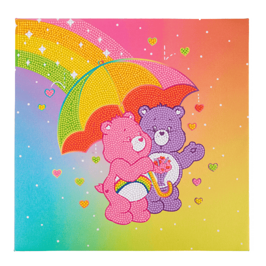 Showered With Love Crystal Art Canvas Care Bears 30x30 8