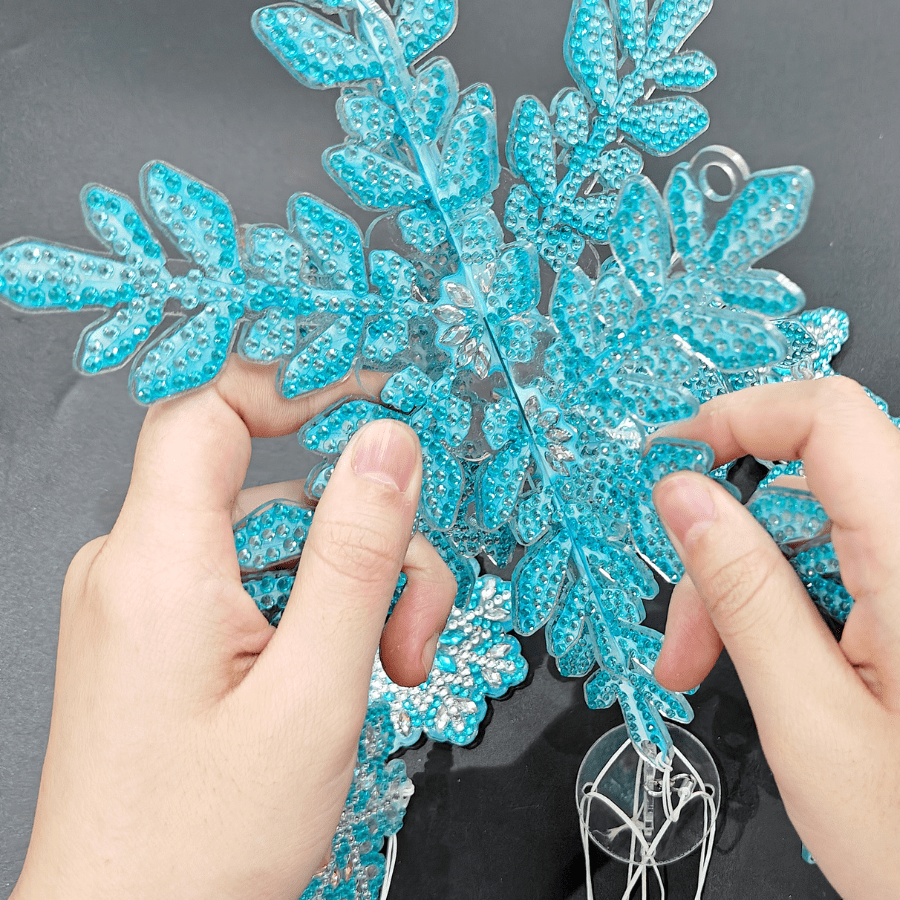 Snowflake Wind Chime Crystal Art Hanging Decoration Kit 15