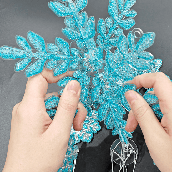 Snowflake Wind Chime Crystal Art Hanging Decoration Kit 15