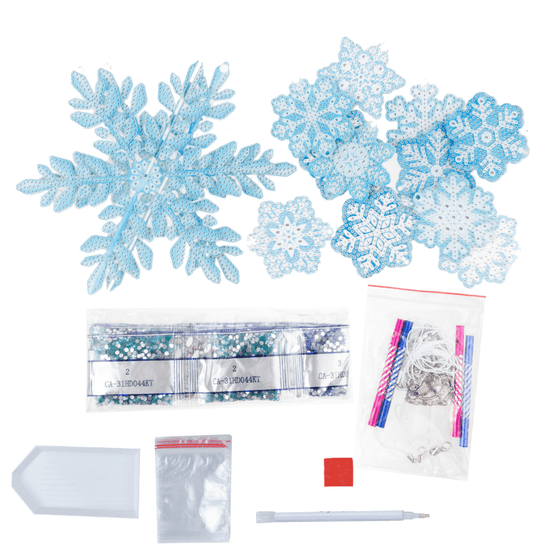 Snowflake Wind Chime Crystal Art Hanging Decoration Kit 3