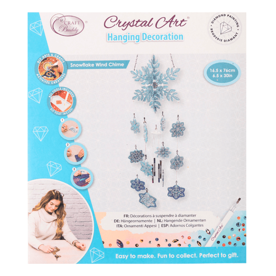 Snowflake Wind Chime Crystal Art Hanging Decoration Kit 4