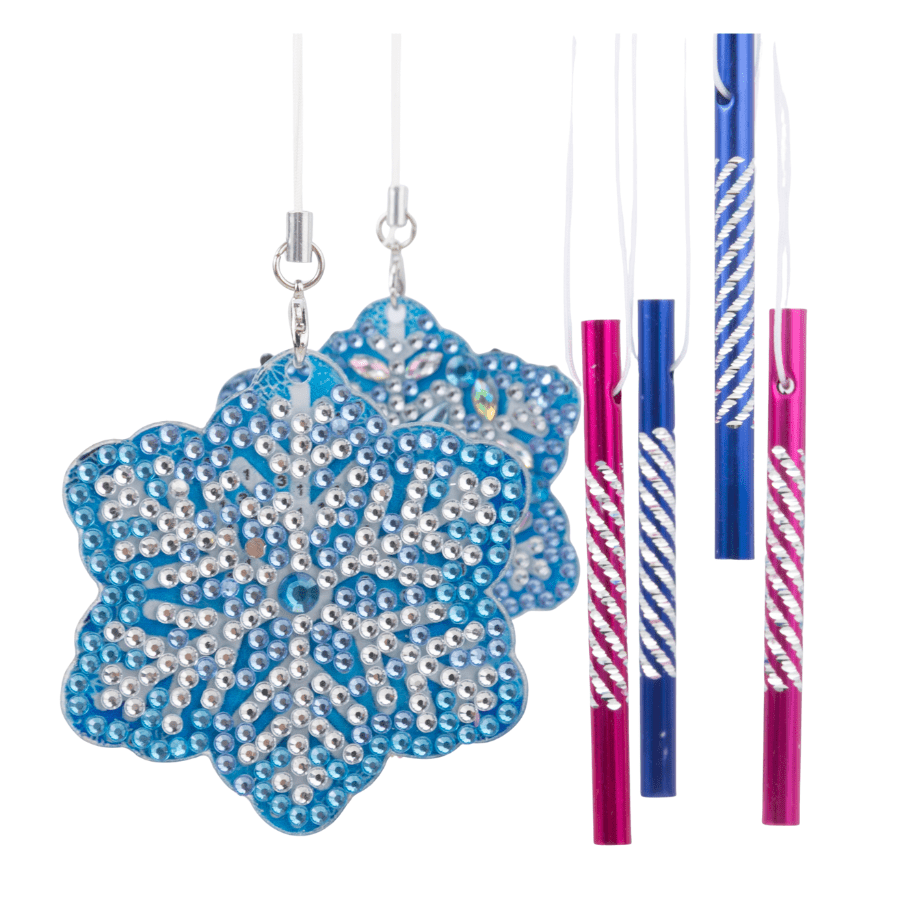 Snowflake Wind Chime Crystal Art Hanging Decoration Kit 5