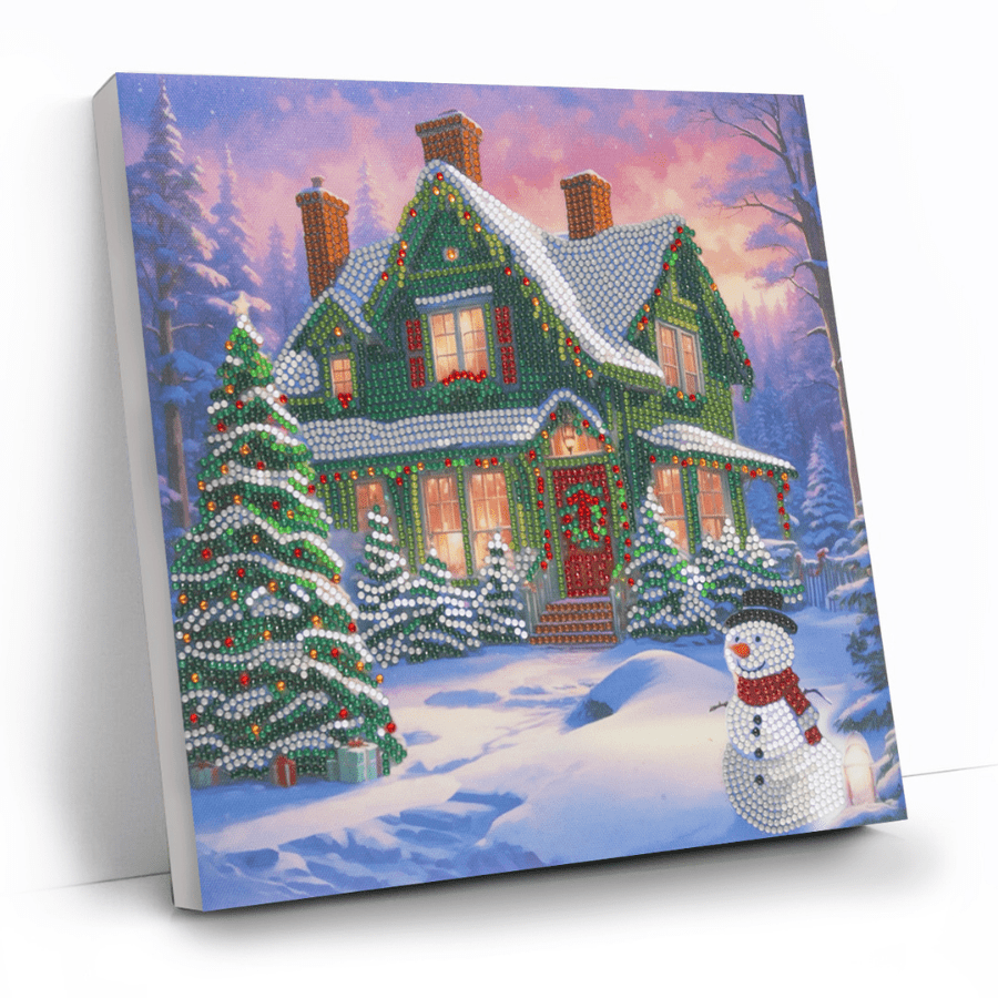 Snowy Paradise Crystal Art Canvas Kit 30x30 8