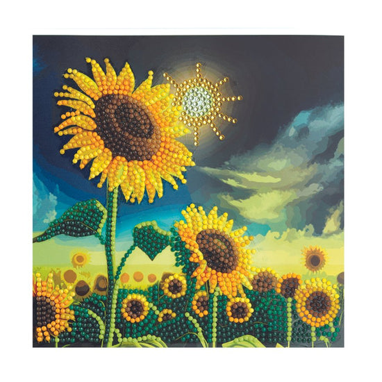 "Soulful Sunflower" Crystal Art Card Front