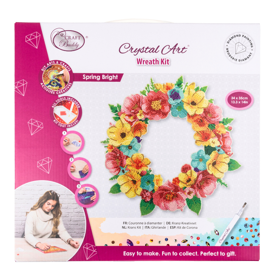 Spring Bright Crystal Art Wreath Kit