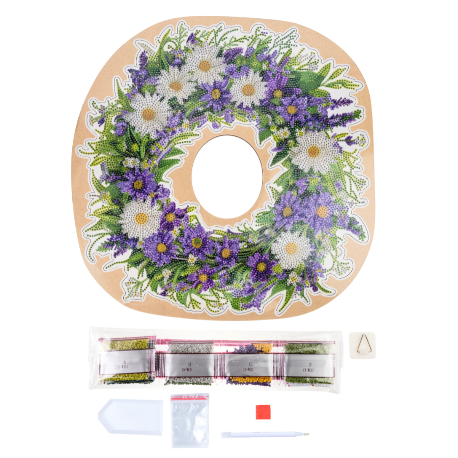 Spring Pastel Crystal Art Wreath Kit