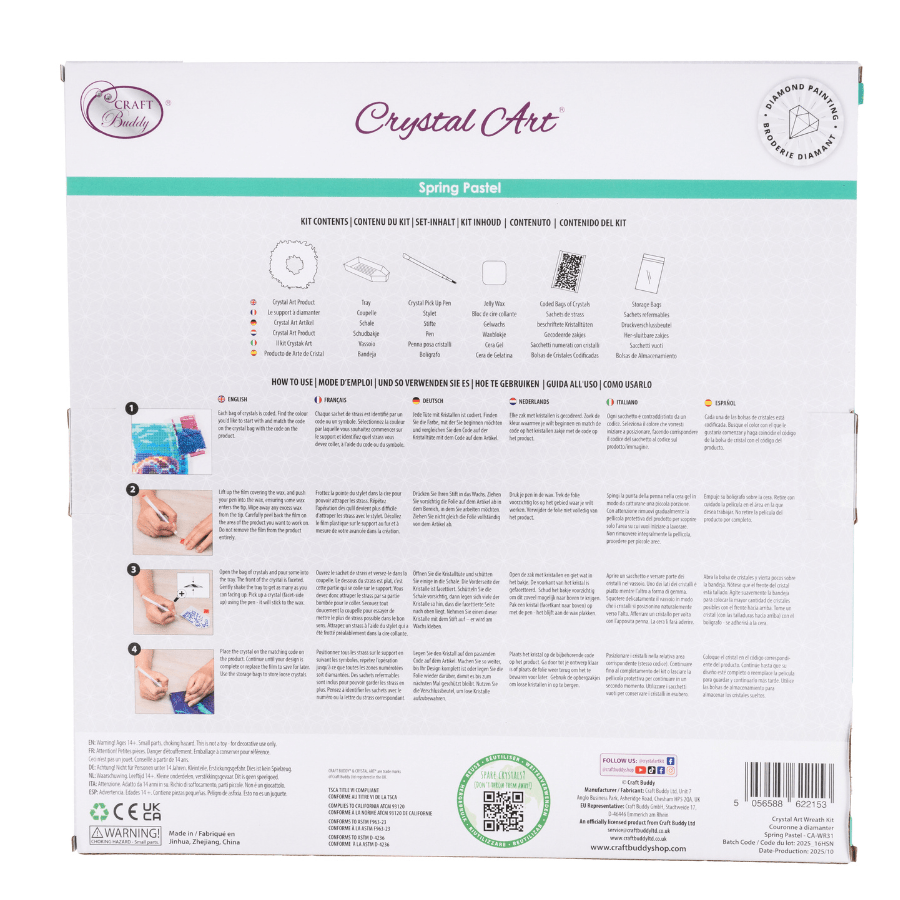 Spring Pastel Crystal Art Wreath Kit
