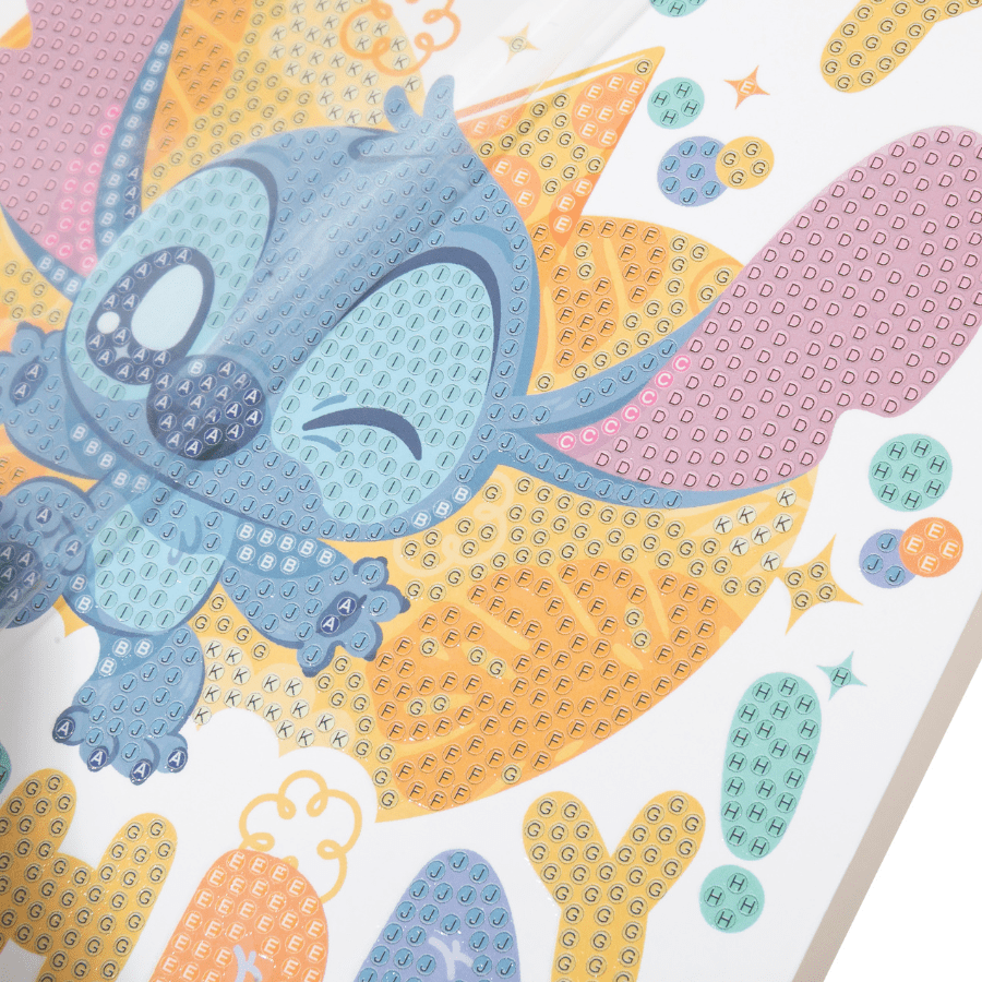 Stitch Birthday Crystal Art Card 18x18 template