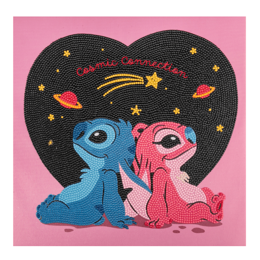 Stitch & Angel Cosmic Connection Crystal Art Canvas Kit 2