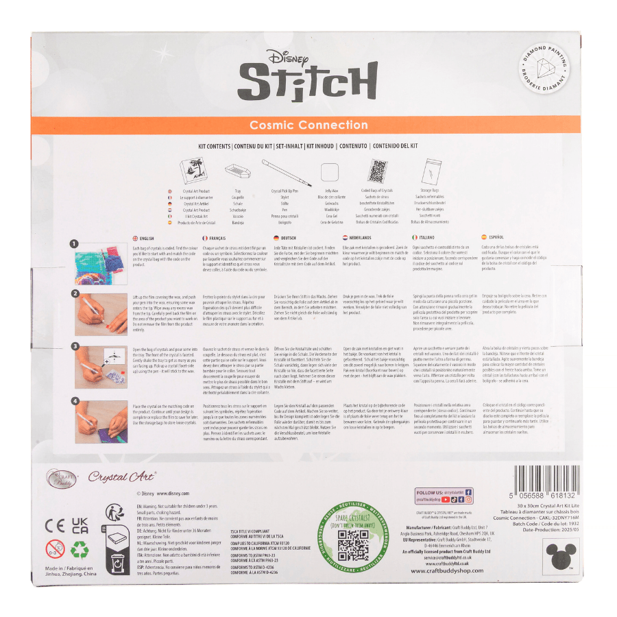 Stitch & Angel Cosmic Connection Crystal Art Canvas Kit 5