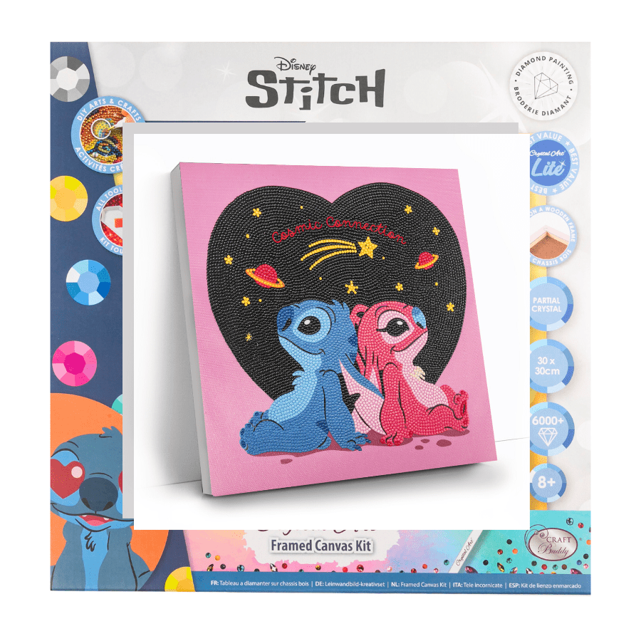 Stitch & Angel Cosmic Connection Crystal Art Canvas Kit 6