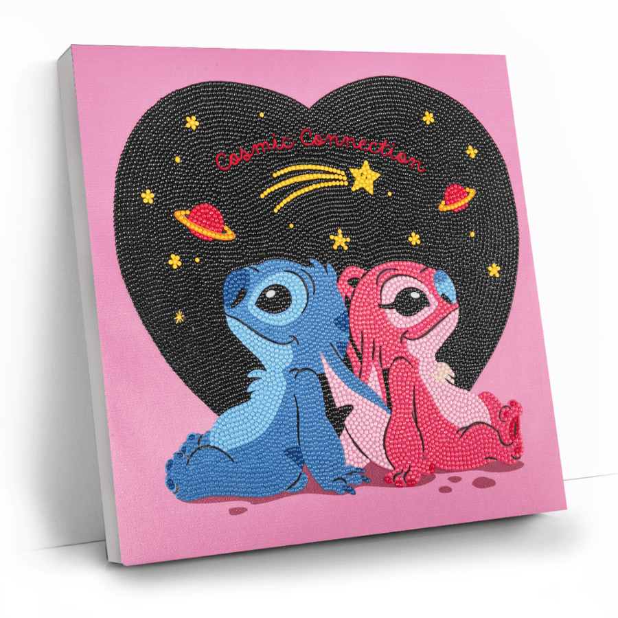 Stitch & Angel Cosmic Connection Crystal Art Canvas Kit 8