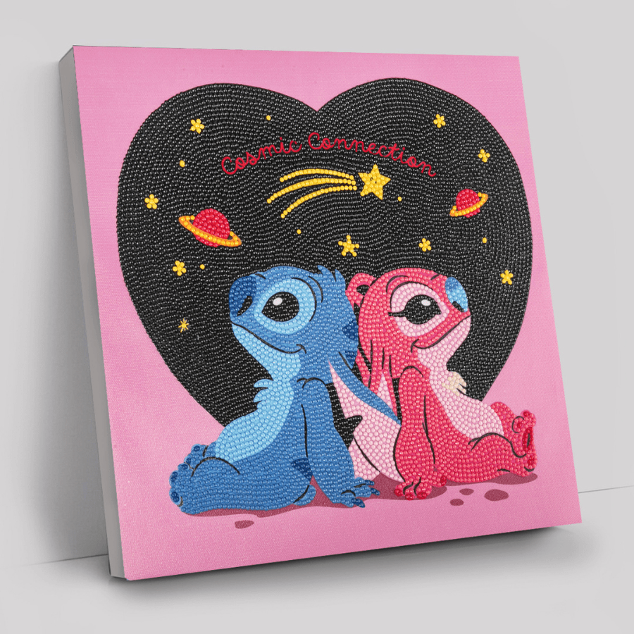 Stitch & Angel Cosmic Connection Crystal Art Canvas Kit 9