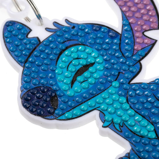 "Stitch" Crystal Art Backpack Charm Kit Disney Close Up