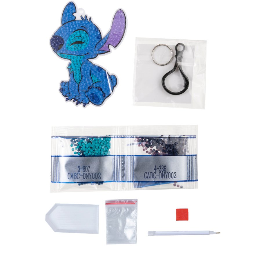 "Stitch" Crystal Art Backpack Charm Kit Disney Content
