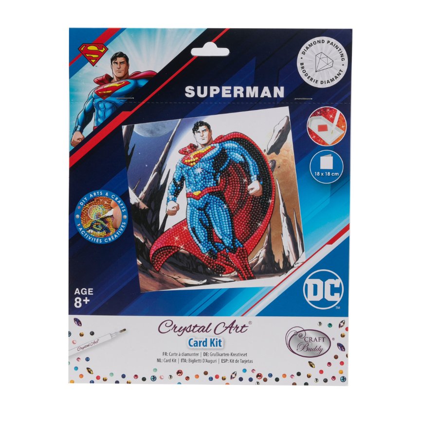 "Superman" DC Comics Crystal Art Card Front Packaging