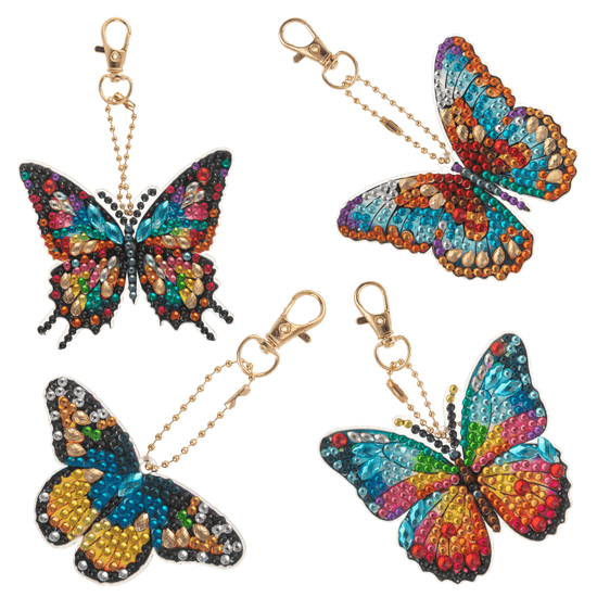 Sweet Flutter Blooms Crystal Art Keyring Kit 5