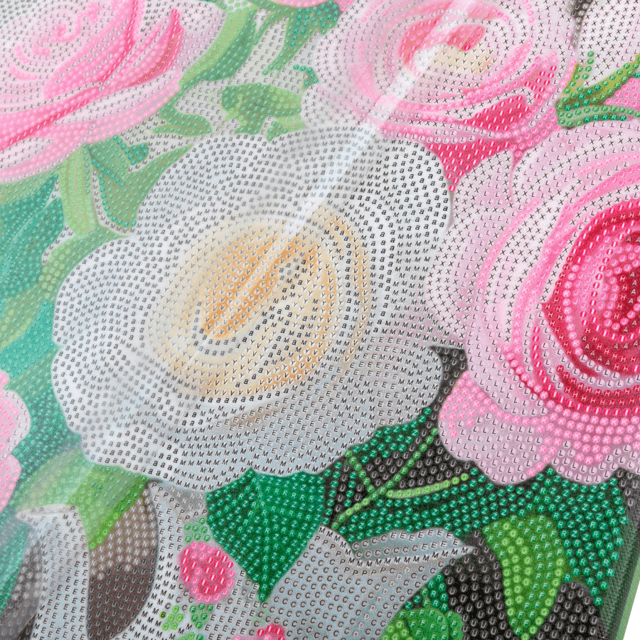 Tea and Roses Crystal Art Framed Canvas Kit 40x50 template