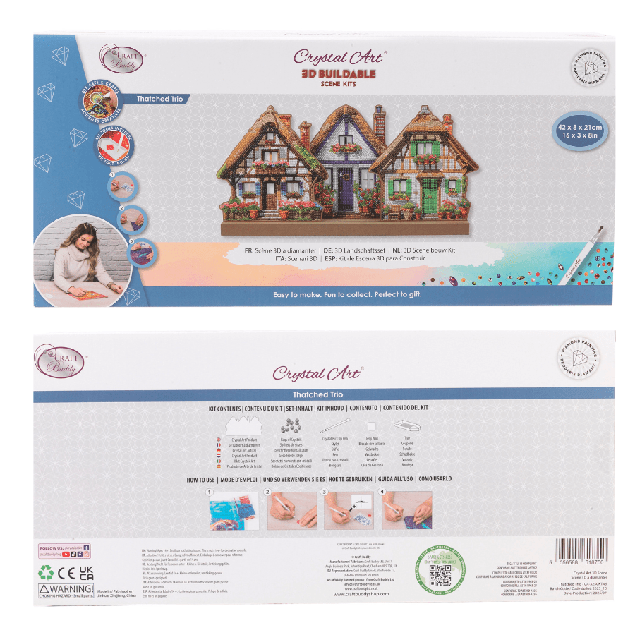 Thatched Trio Crystal Art 3D Buildable Scene Kit