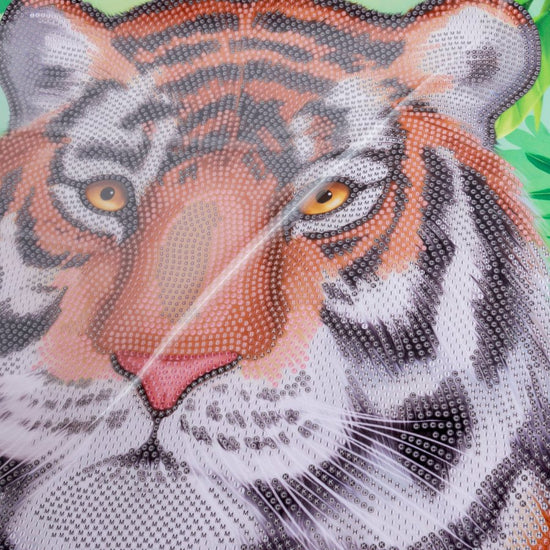 "Tiger" Crystal Art Scroll Before
