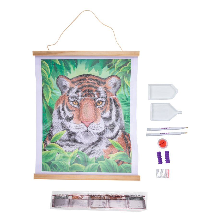 "Tiger" Crystal Art Scroll Content 