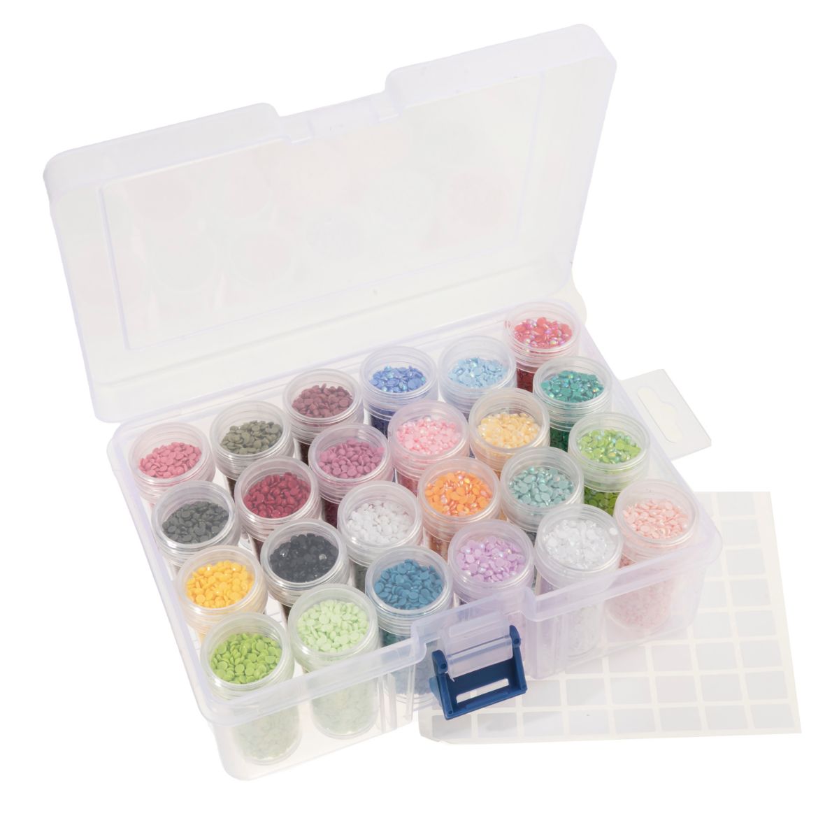 Transparent diamond painting storage box open