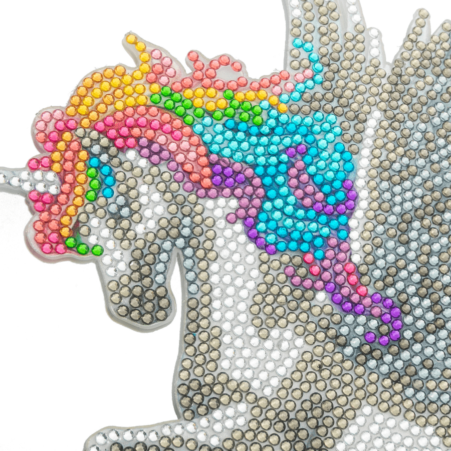 Unicorn Crystal Art Wooden Decoration gems