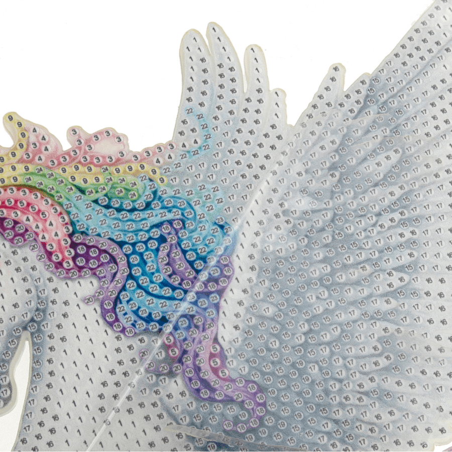 Unicorn Crystal Art Wooden Decoration template